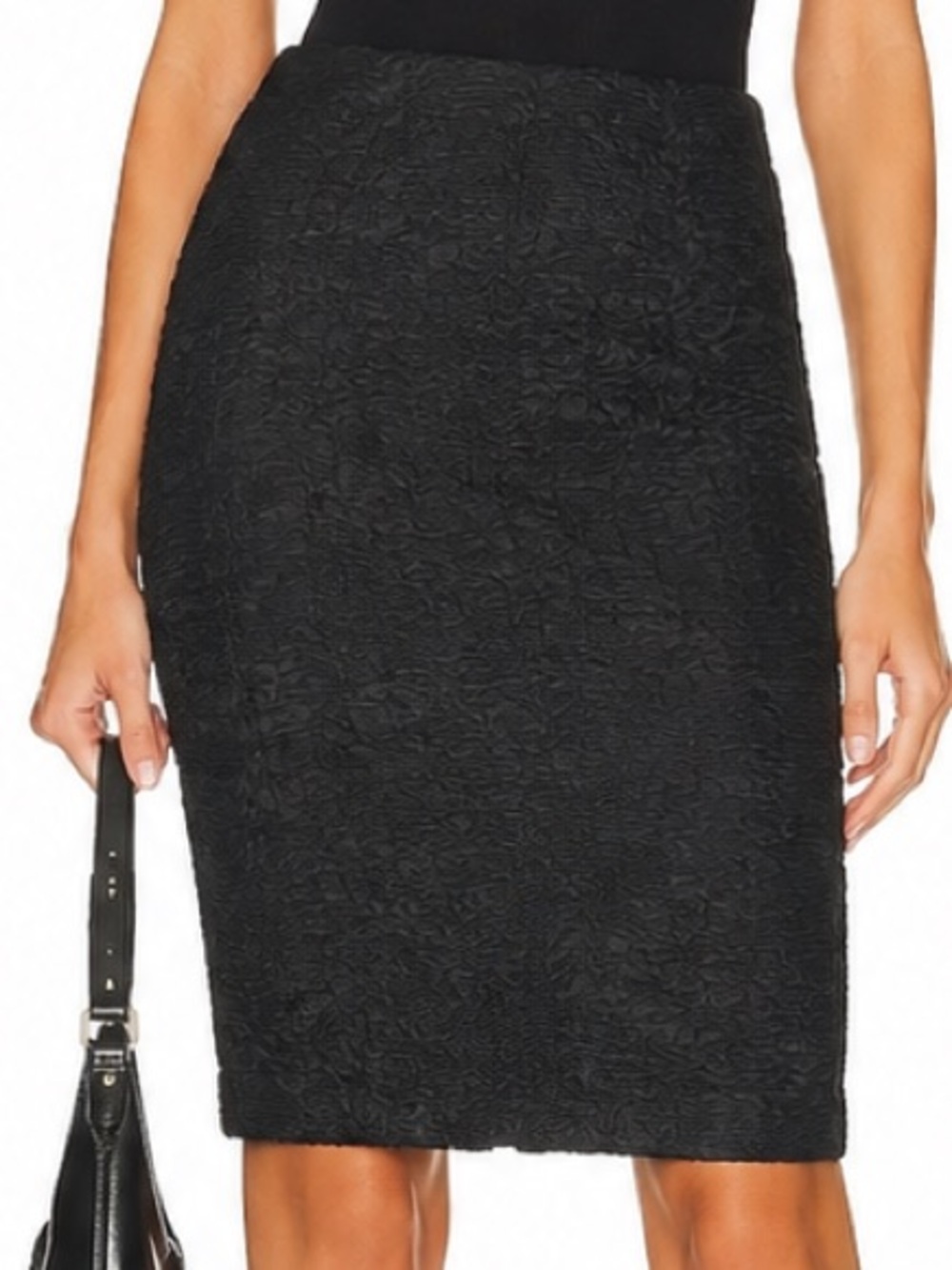 Sunny Choi Textured Black Pencil Skirt Size 4 Contemporary Career